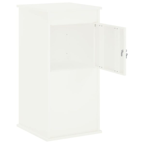 vidaXL poštová schránka Biela 50 x 52 x 100 cm Oceľ – Obrázok 3