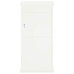 vidaXL poštová schránka Biela 50 x 52 x 100 cm Oceľ – Obrázok 4
