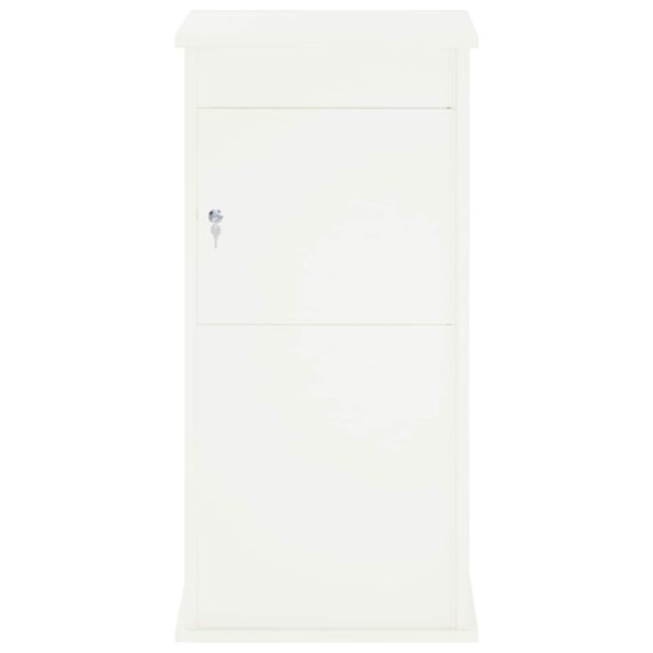 vidaXL poštová schránka Biela 50 x 52 x 100 cm Oceľ – Obrázok 4