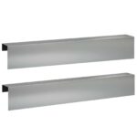 vidaXL Záhradný krycí profil 2 ks 100 x 10 x 15 cm Pozinkovaná oceľ – Obrázok 2