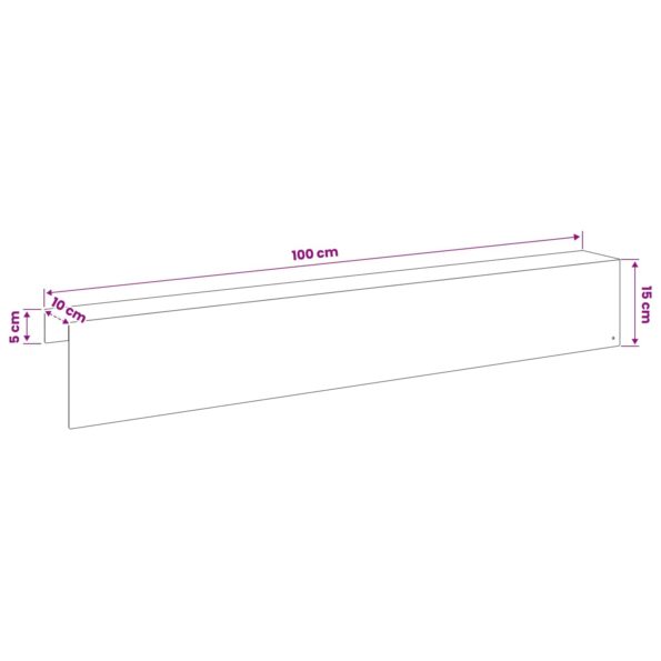 vidaXL Záhradný krycí profil 2 ks 100 x 10 x 15 cm Pozinkovaná oceľ – Obrázok 7