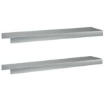 vidaXL Záhradný krycí profil 2 ks 100 x 20 x 5 cm Pozinkovaná oceľ – Obrázok 2