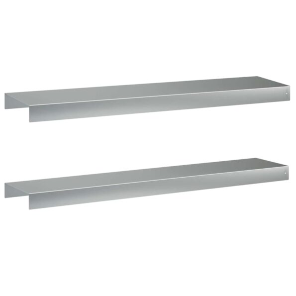 vidaXL Záhradný krycí profil 2 ks 100 x 20 x 5 cm Pozinkovaná oceľ – Obrázok 2