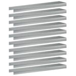 vidaXL Záhradný krycí profil 10 ks 100 x 20 x 5 cm Pozinkovaná oceľ – Obrázok 2