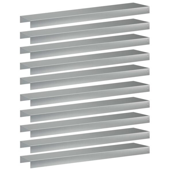 vidaXL Záhradný krycí profil 10 ks 100 x 20 x 5 cm Pozinkovaná oceľ – Obrázok 2