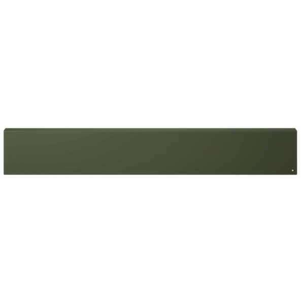 vidaXL Záhradný krycí profil 10 ks 100 x 5 x 15 cm Oceľ Olivovo zelená – Obrázok 3