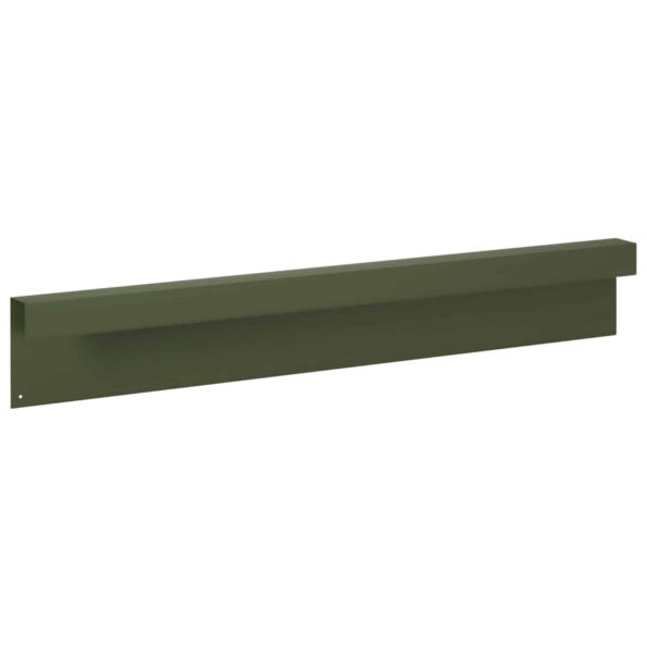 vidaXL Záhradný krycí profil 10 ks 100 x 5 x 15 cm Oceľ Olivovo zelená – Obrázok 5