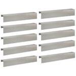 vidaXL Záhradný krycí profil 10 ks 100 x 15 x 15 cm Nehrdzavejúca oceľ – Obrázok 2