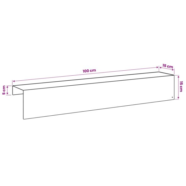 vidaXL Záhradný krycí profil 10 ks 100 x 15 x 15 cm Nehrdzavejúca oceľ – Obrázok 7