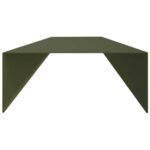 vidaXL Záhradný krycí profil 10 ks 100 x 15 x 5 cm Oceľ Olivovo zelená – Obrázok 4