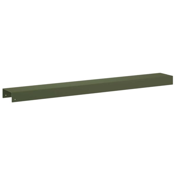 vidaXL Záhradný krycí profil 10 ks 100 x 15 x 5 cm Oceľ Olivovo zelená – Obrázok 5