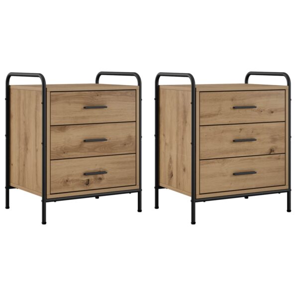 vidaXL Nočný stolík 2 ks Dub artisan 48 x 36,5 x 60 cm – Obrázok 2