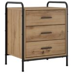 vidaXL Nočný stolík 2 ks Dub artisan 48 x 36,5 x 60 cm – Obrázok 3
