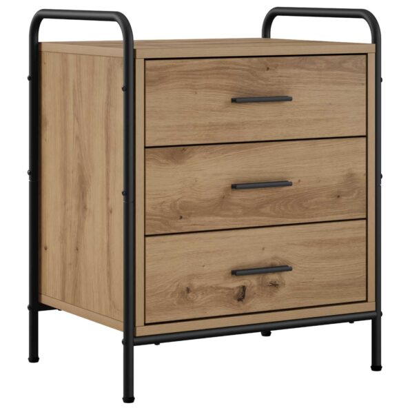 vidaXL Nočný stolík 2 ks Dub artisan 48 x 36,5 x 60 cm – Obrázok 3