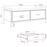 vidaXL Konferenčný stolík Dub artisan 99,5 x 49 x 41 cm – Obrázok 10