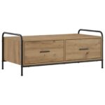 vidaXL Konferenčný stolík Dub artisan 99,5 x 49 x 41 cm – Obrázok 2