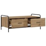 vidaXL Konferenčný stolík Dub artisan 99,5 x 49 x 41 cm – Obrázok 3