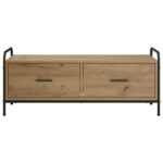vidaXL Konferenčný stolík Dub artisan 99,5 x 49 x 41 cm – Obrázok 4