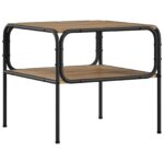 vidaXL Bočný stôl Dub artisan 100 x 50 x 46 cm Kompozitné drevo – Obrázok 2