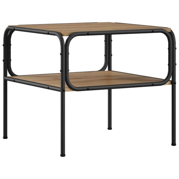 vidaXL Bočný stôl Dub artisan 100 x 50 x 46 cm Kompozitné drevo – Obrázok 2