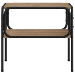 vidaXL Bočný stôl Dub artisan 100 x 50 x 46 cm Kompozitné drevo – Obrázok 3