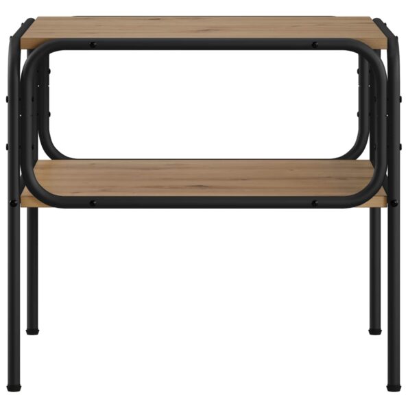 vidaXL Bočný stôl Dub artisan 100 x 50 x 46 cm Kompozitné drevo – Obrázok 3