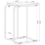 vidaXL Bočný stôl Dymový dub 40 x 31 x 55 cm Kompozitné drevo – Obrázok 8