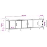 vidaXL TV skrinka 146 x 33 x 50 cm Dymový dub Kompozitné drevo – Obrázok 10