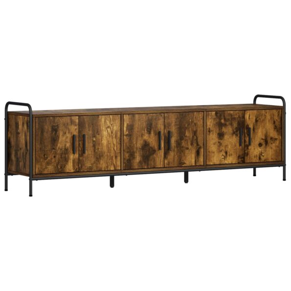 vidaXL TV skrinka 146 x 33 x 50 cm Dymový dub Kompozitné drevo – Obrázok 2