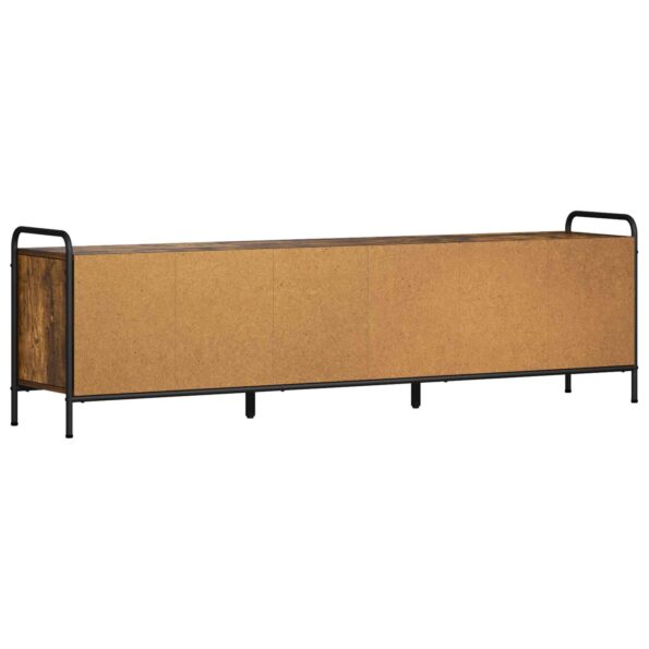 vidaXL TV skrinka 146 x 33 x 50 cm Dymový dub Kompozitné drevo – Obrázok 6
