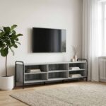 vidaXL TV skrinka 140 x 39,5 x 50 cm Sivý Sonoma Kompozitné drevo