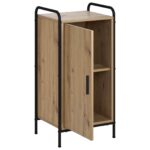 vidaXL Servírovacia skriňa Dub artisan 97 x 33 x 81 cm – Obrázok 3
