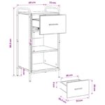 vidaXL Servírovacia skriňa Dub artisan 97 x 33 x 81 cm – Obrázok 10
