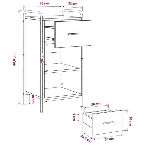 vidaXL Servírovacia skriňa Dub artisan 97 x 33 x 81 cm – Obrázok 10