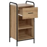 vidaXL Servírovacia skriňa Dub artisan 97 x 33 x 81 cm – Obrázok 3