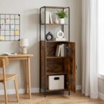 vidaXL Highboard Dymový dub 40 x 33 x 161 cm Kompozitné drevo