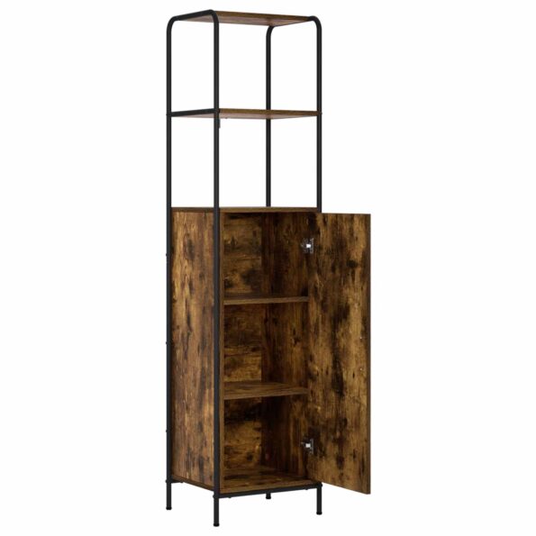 vidaXL Highboard Dymový dub 40 x 33 x 161 cm Kompozitné drevo – Obrázok 3