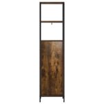 vidaXL Highboard Dymový dub 40 x 33 x 161 cm Kompozitné drevo – Obrázok 4