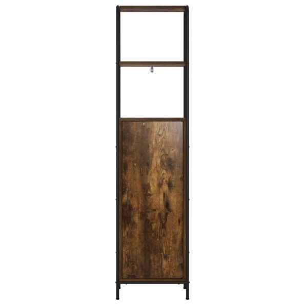 vidaXL Highboard Dymový dub 40 x 33 x 161 cm Kompozitné drevo – Obrázok 4