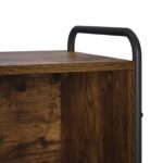 vidaXL Knižnica 80 x 33 x 80 cm Kompozitné drevo Dymový dub – Obrázok 6