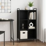 vidaXL Knižnica 57 x 33 x 111 cm Kompozitné drevo Čierny dub
