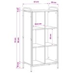 vidaXL Knižnica 57 x 33 x 111 cm Kompozitné drevo Čierny dub – Obrázok 8