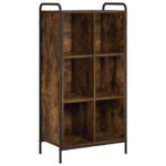 vidaXL Knižnica 57 x 33 x 111 cm Kompozitné drevo Dymový dub – Obrázok 2