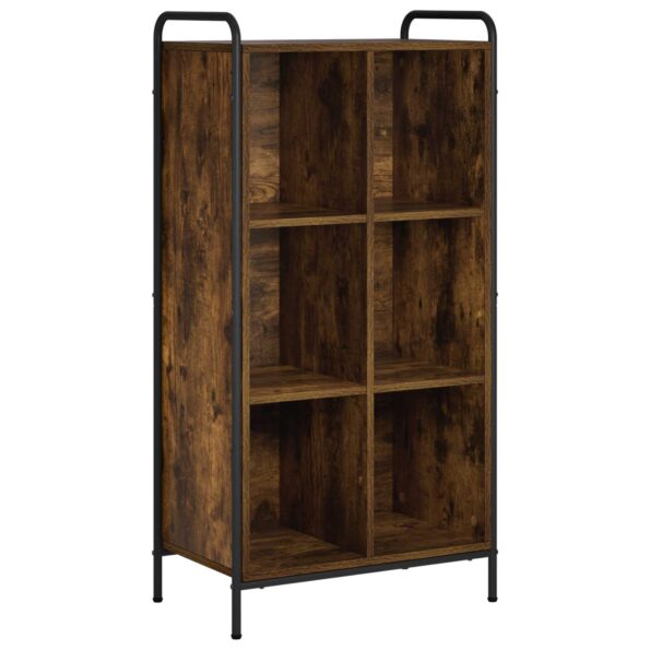 vidaXL Knižnica 57 x 33 x 111 cm Kompozitné drevo Dymový dub – Obrázok 2