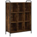 vidaXL Knižnica 57 x 33 x 111 cm Kompozitné drevo Dymový dub – Obrázok 2