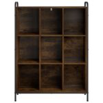 vidaXL Knižnica 57 x 33 x 111 cm Kompozitné drevo Dymový dub – Obrázok 3