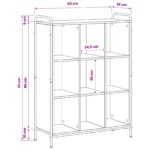 vidaXL Knižnica 57 x 33 x 111 cm Kompozitné drevo Dymový dub – Obrázok 8