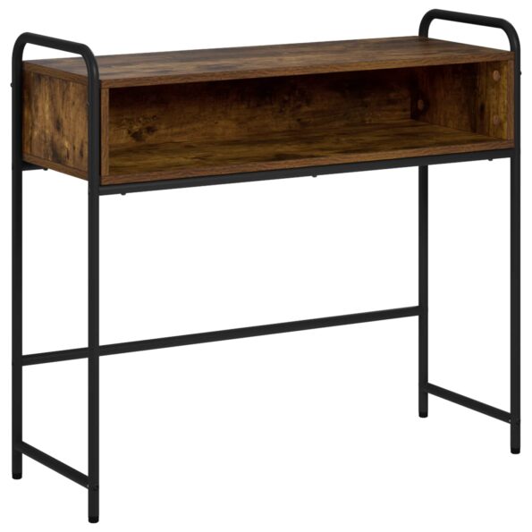 vidaXL Konzolový stôl Dymový dub 90 x 33 x 80,5 cm Kompozitné drevo – Obrázok 2
