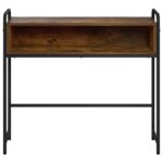 vidaXL Konzolový stôl Dymový dub 90 x 33 x 80,5 cm Kompozitné drevo – Obrázok 3