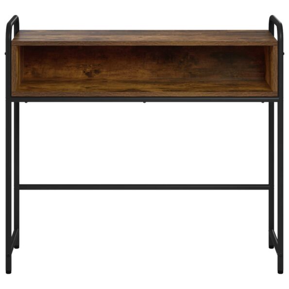 vidaXL Konzolový stôl Dymový dub 90 x 33 x 80,5 cm Kompozitné drevo – Obrázok 3